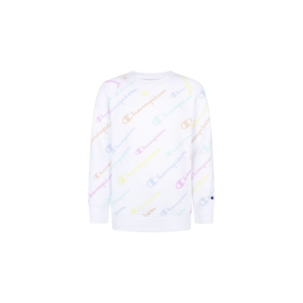 Champion Big Girls Script Crew Sweatshirt